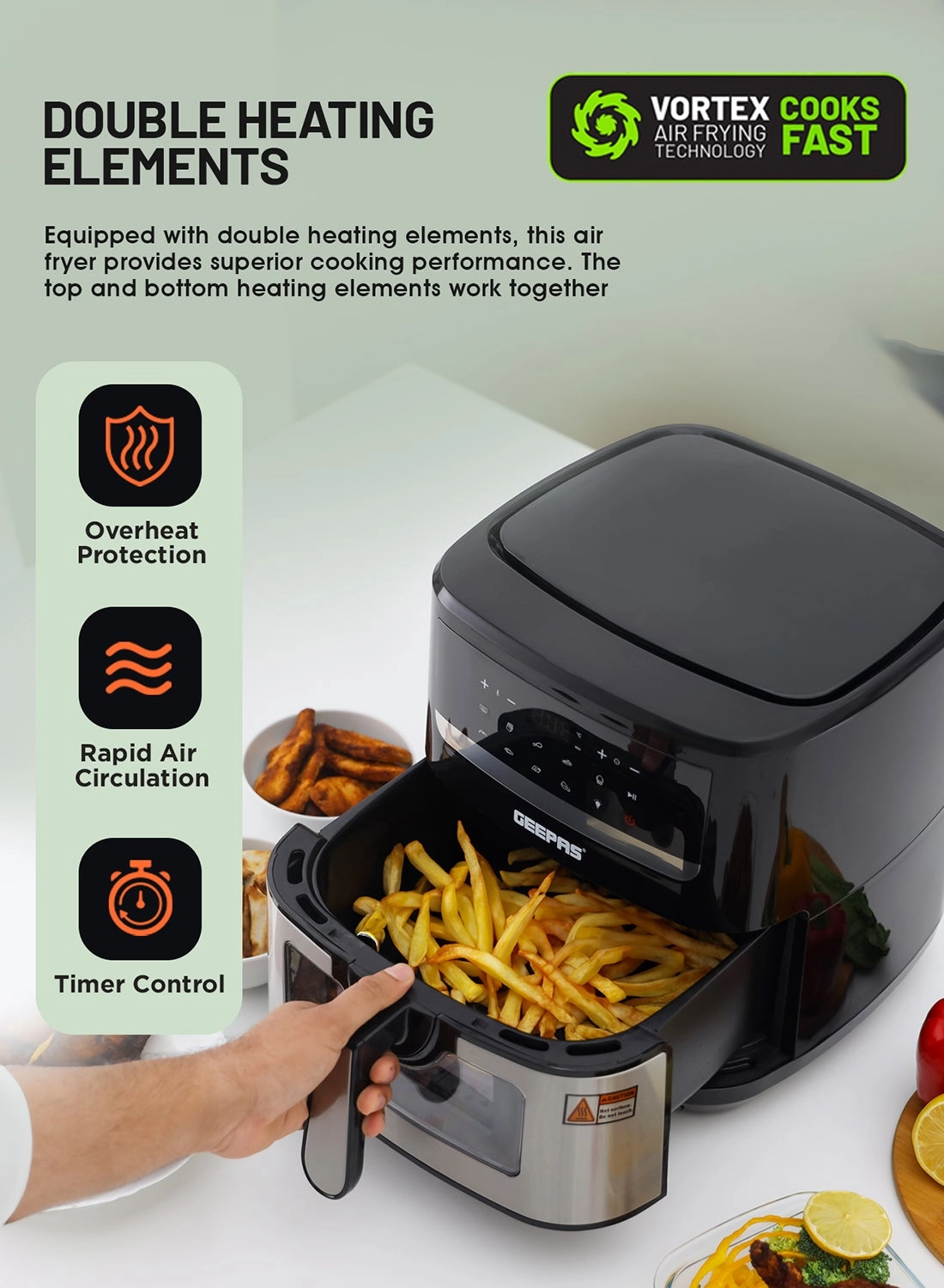 Double Heating Digital Air Fryer GAF37543