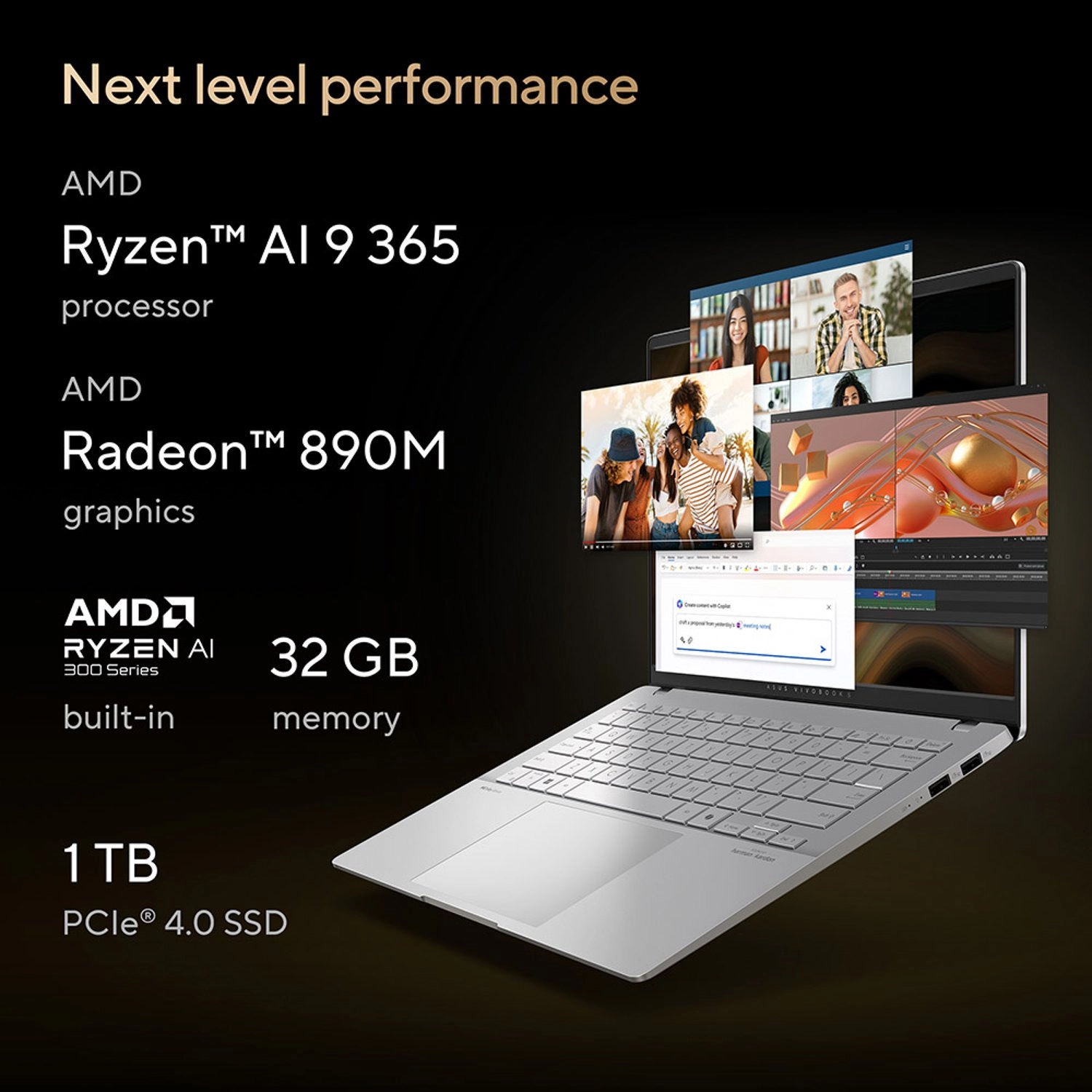 Vivobook S 14 - 14 inch 1TB 32 gigabyte AMD Ryzen AI 9-365
