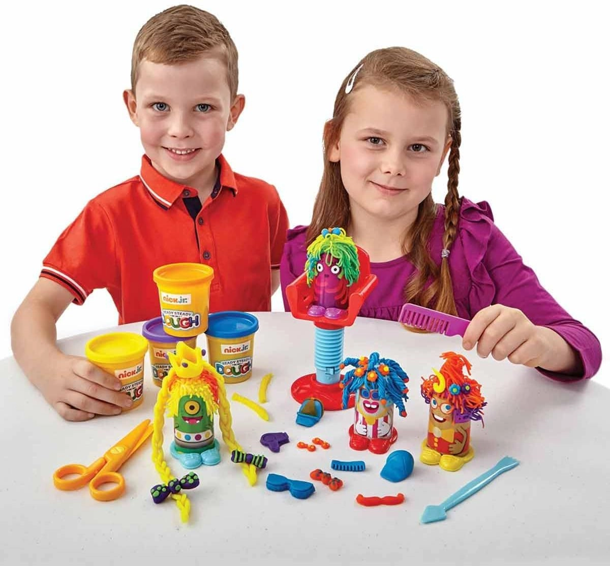 Ready Steady Dough Nick Jr Wacky Hair Dough Playset - 3 +