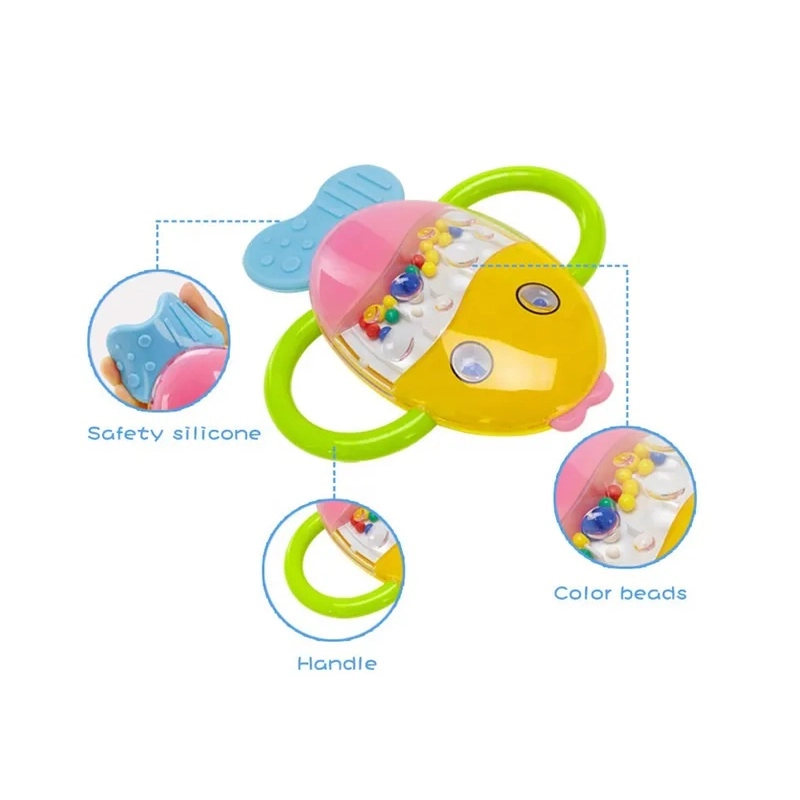 Baby Teething Rattle Toy - Blue Fish