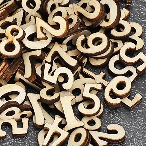 Mixed Numbers Wooden Chip - 0-9 200 pieces