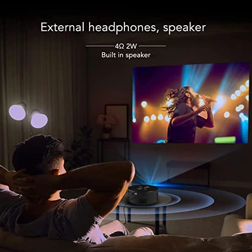 Mini Projector B0C4L8KR49 9000 LUMINOUS FLUX 1920x1080