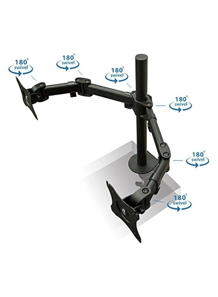 Dual LCD Monitor Desk Mount Stand - 2 27in