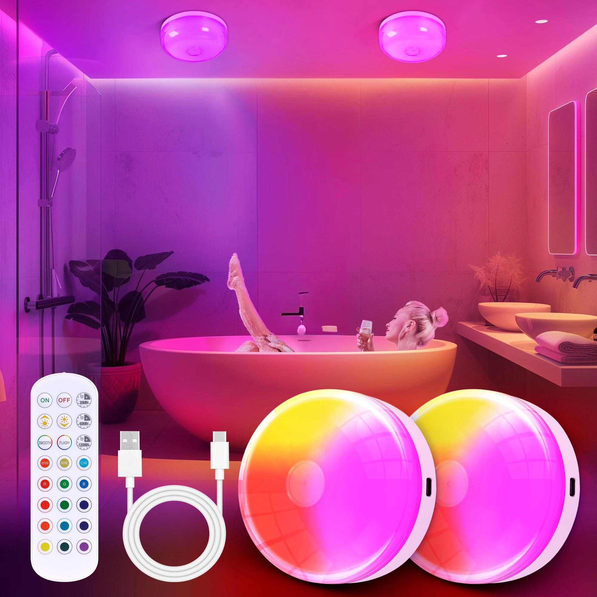 bgmonster Shower Light - Multi-color (RGB)