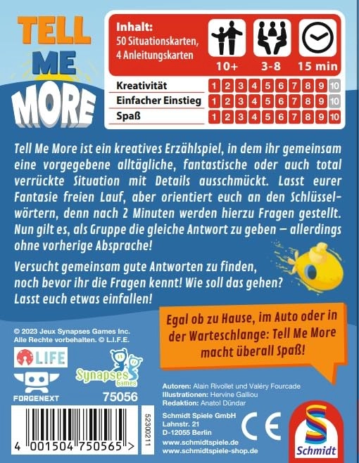 Tell Me More - Cooperative Storytelling Card Game