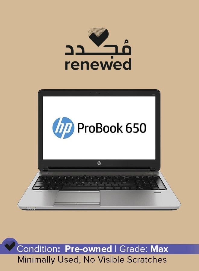 HP (Renewed) Probook 650 G1 - 15.6'' Core i5-4310M 4GB DDR4 256GB SSD
