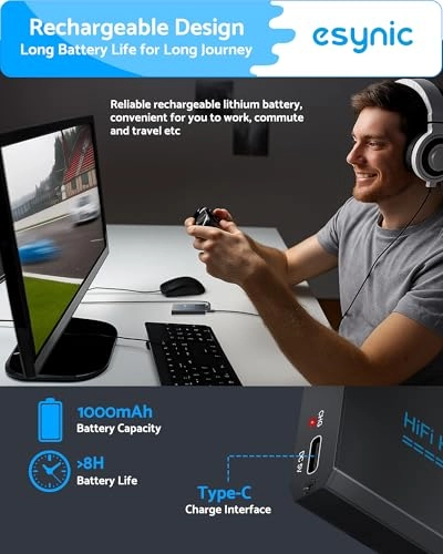 Headphone Amplifier - 16~300 ohm Rechargeable 3.5 mm