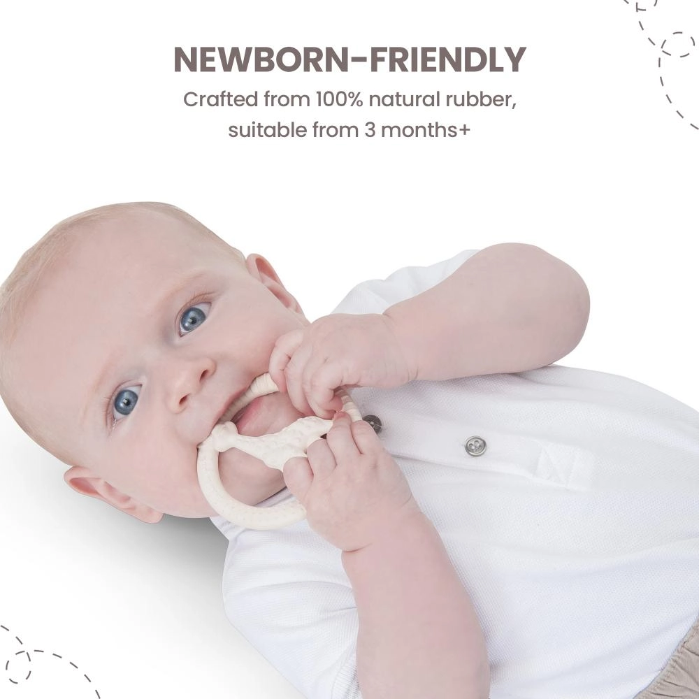 So'Pure Circle Teether - 100% natural rubber Multicolor
