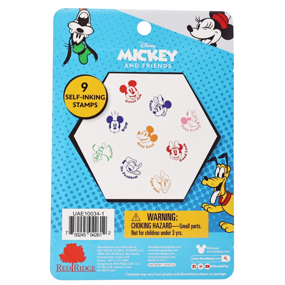 Mickey Self Inking Stamps Kit - 3+ years 9 pcs