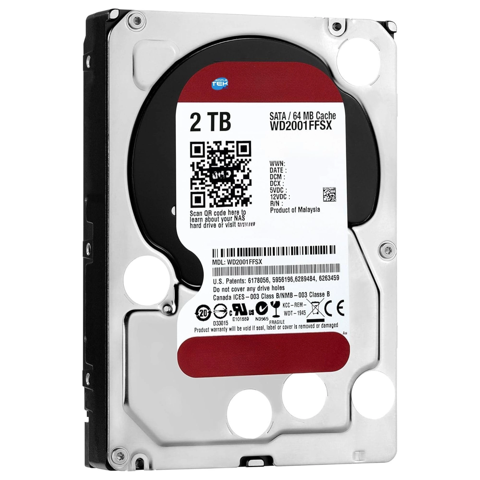 SIMPLETEK Pro 3.5" 7200rpm 64MB SATA 6Gb/s (WD2001FFSX) - 2TB