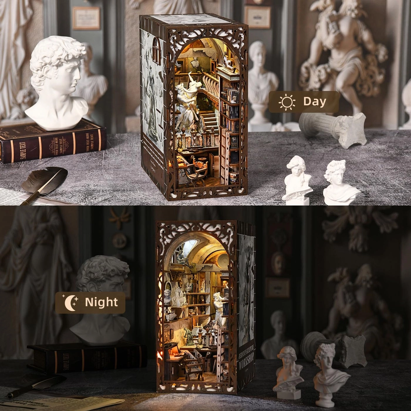 Book Nook Kit - DIY 3D Wooden LED
