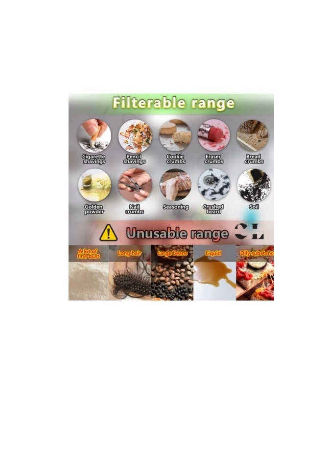 Mini Desktop Vacuum Cleaner - 200 ml 500Pa 360° Rotatable