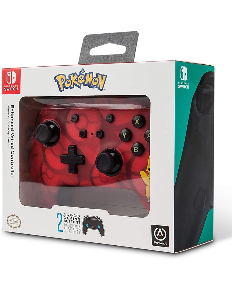 Nintendo Switch Enhanced Wired Controller Pikachu Moods