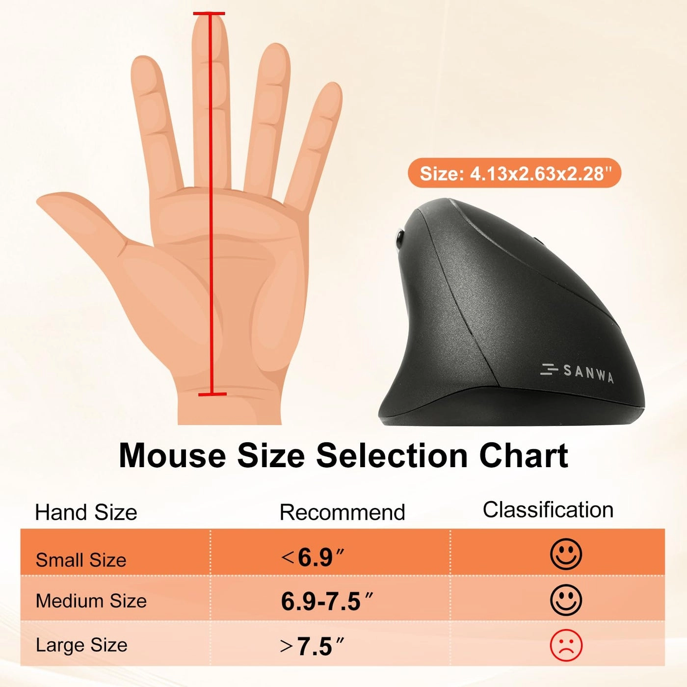 Ergonomic Vertical Optical Mouse - Wireless