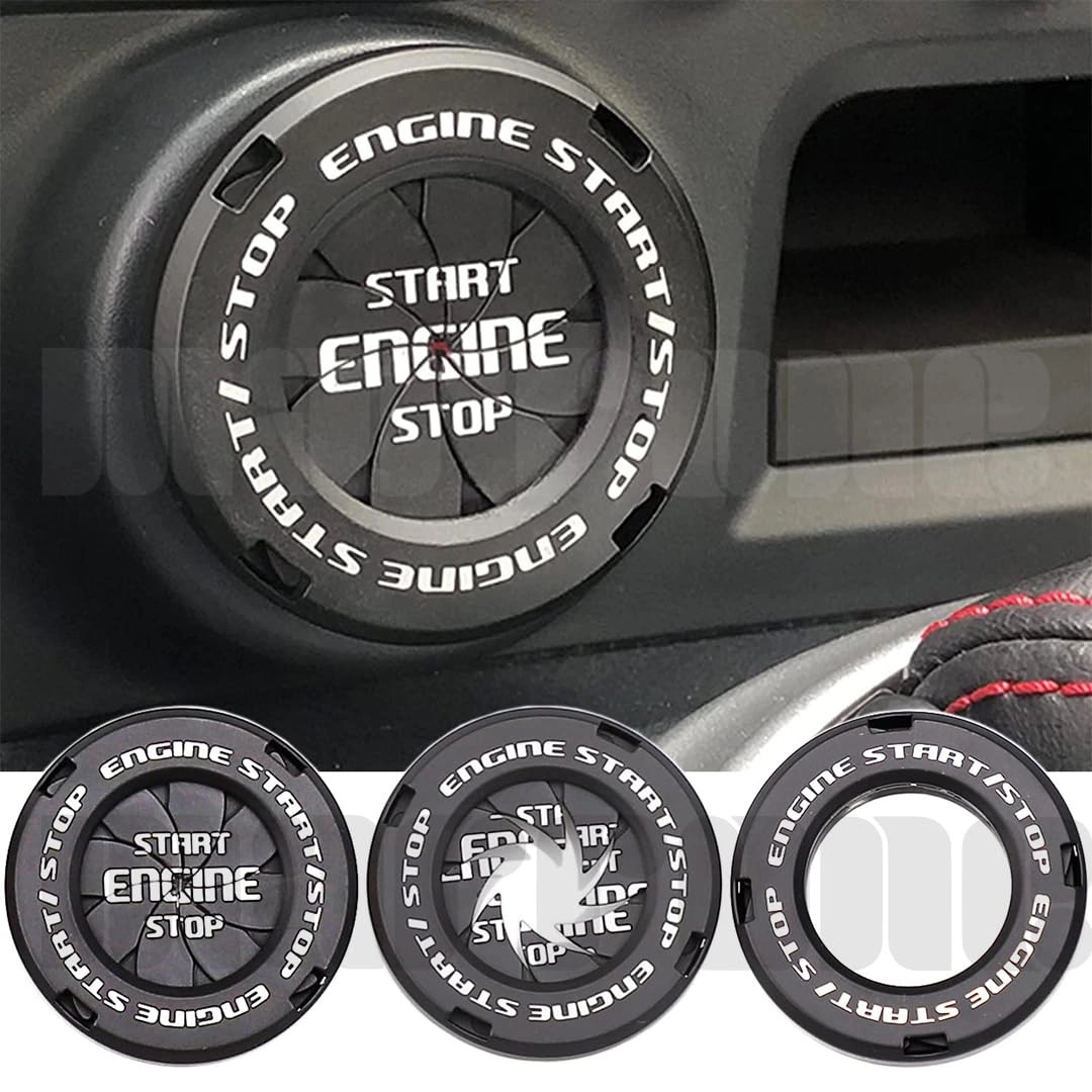 Push to Start Ignition Button Cover - Black Medium