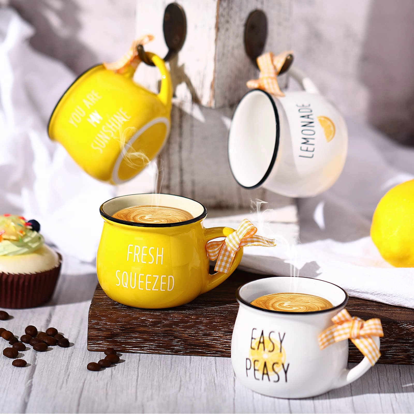 Lemon Mini Coffee Mug - 4 pcs - 150 ml
