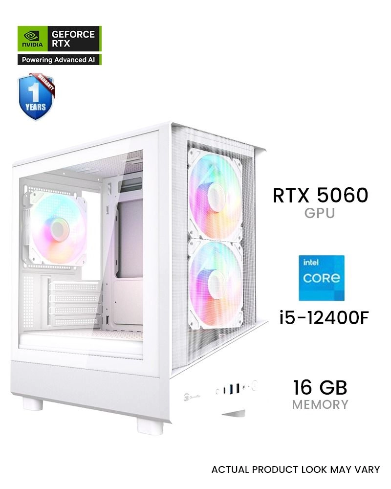 GamerTek Ion White - i5-12400F 16GB 500GB