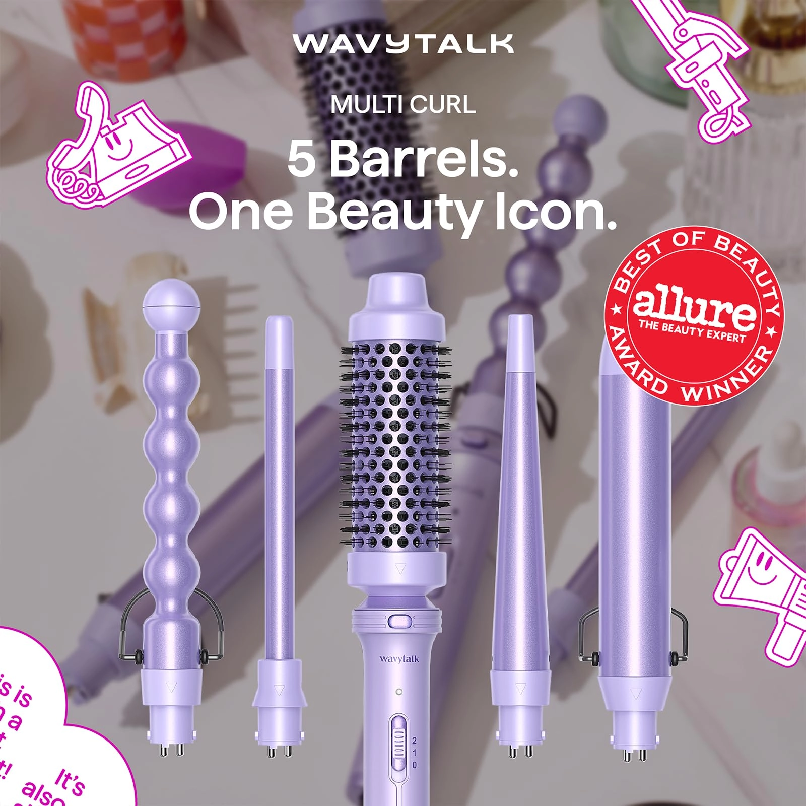 5 in 1 Curling Iron Set - 0.5'-1.25'