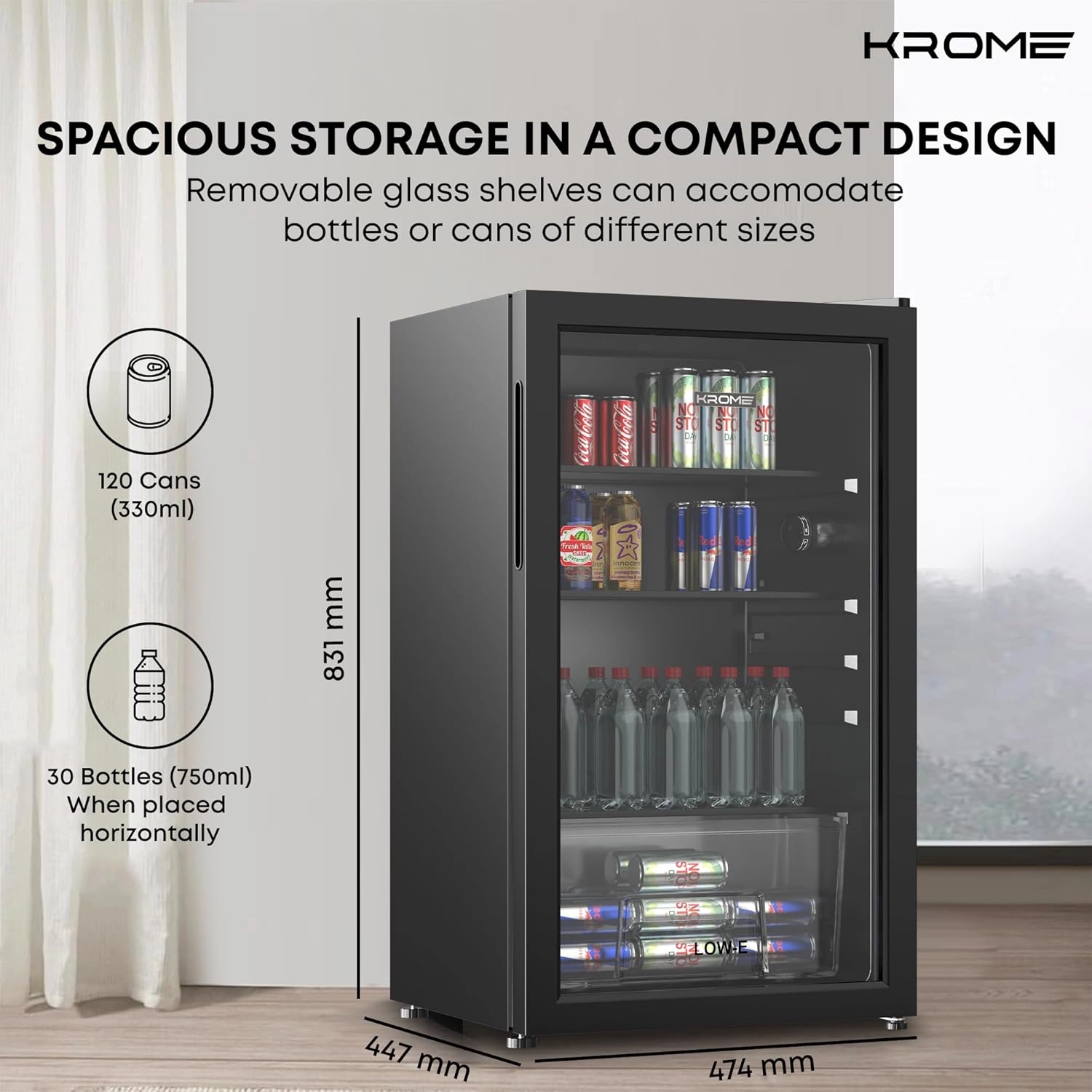 KR-BC120DM - 120 L Single Door