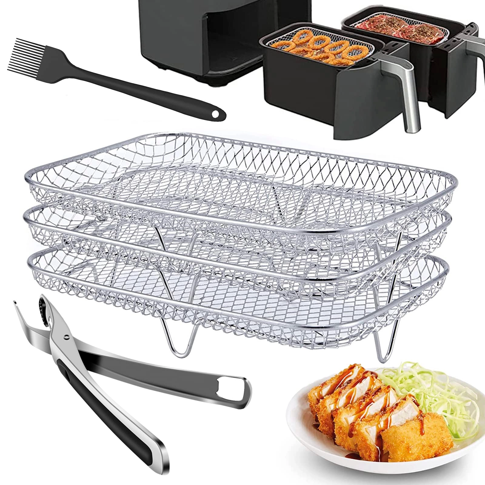 CLBTU Air Fryer Rack - 304 Food Grade Stainless Steel 3 piece(s)