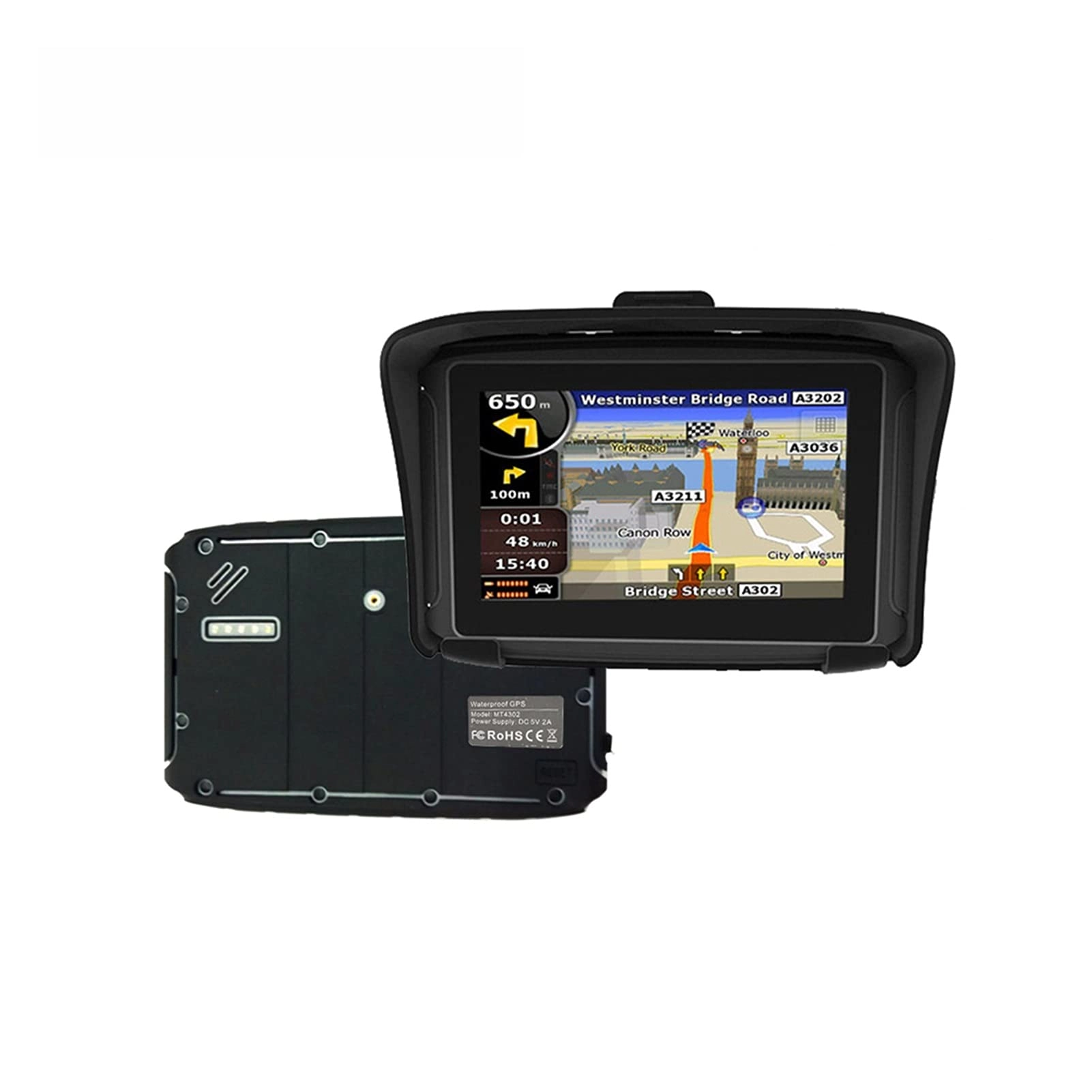 PJQODDW GPS Navigator for Motorcycles LLGVVBGBY - 4.3 inch 8GB
