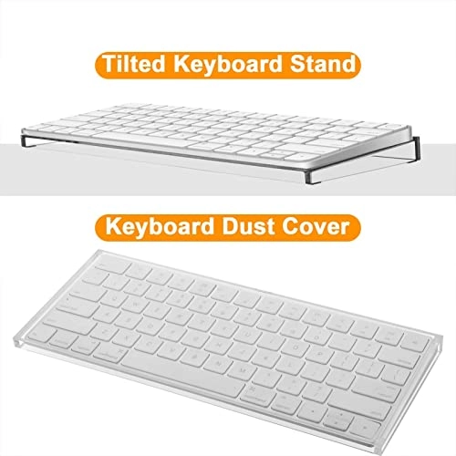 Computer Keyboard Dust Cover - Waterproof Transparent Acrylic Tilted