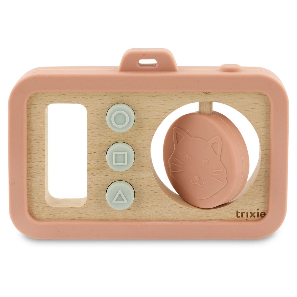TRIXIE Wooden Silicone Baby Camera - Suitable for 6 months & above Mrs. Cat