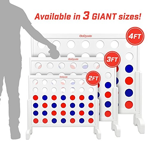 Giant 4 in a Row - 2 Foot Width Carrying Case Wood