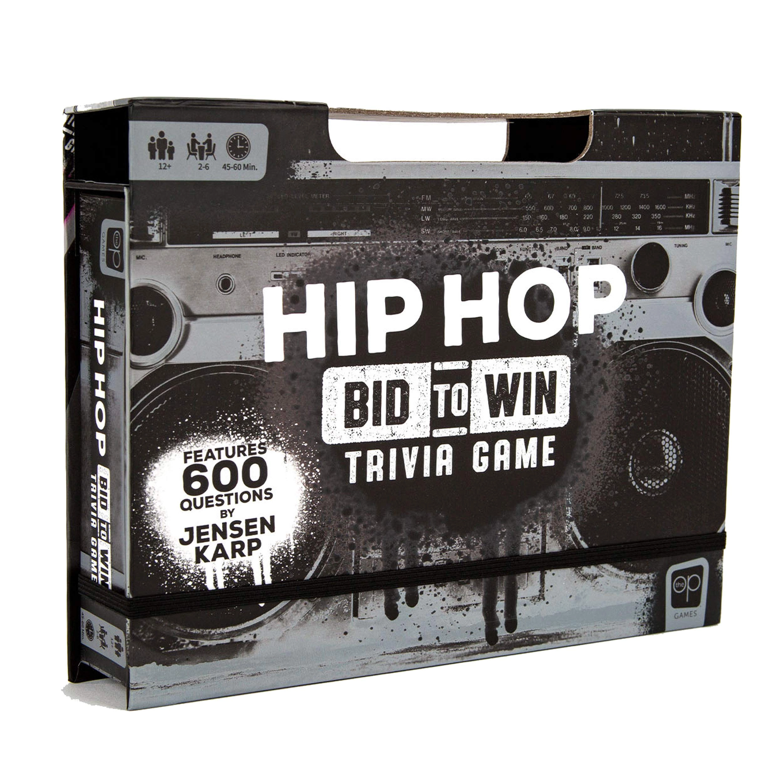 USAopoly Hip Hop Bid to Win Trivia Game - 600 Questions Classic Edition