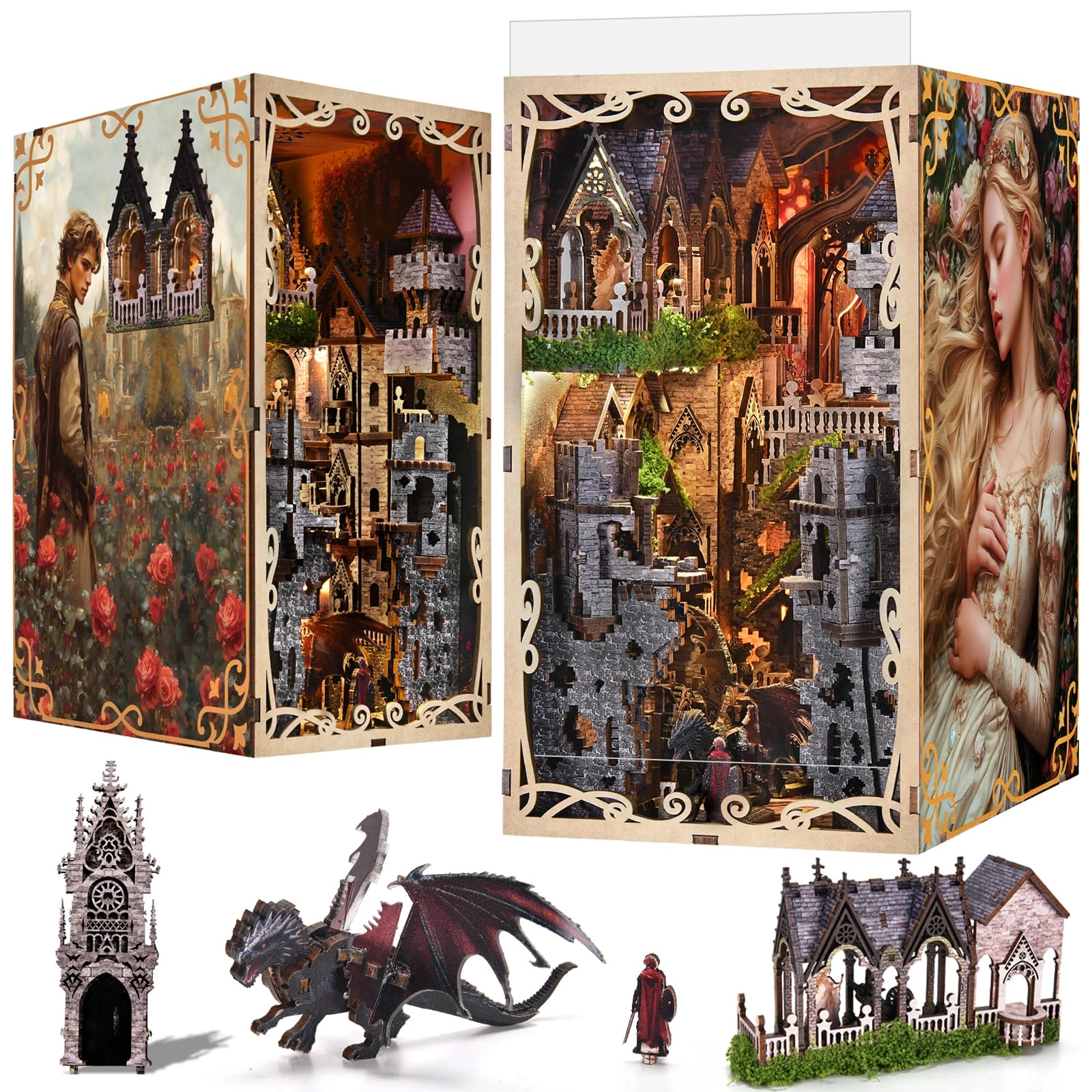 MiniCity Sleeping Beauty 3D Puzzle (DIY Book Nook Kit)