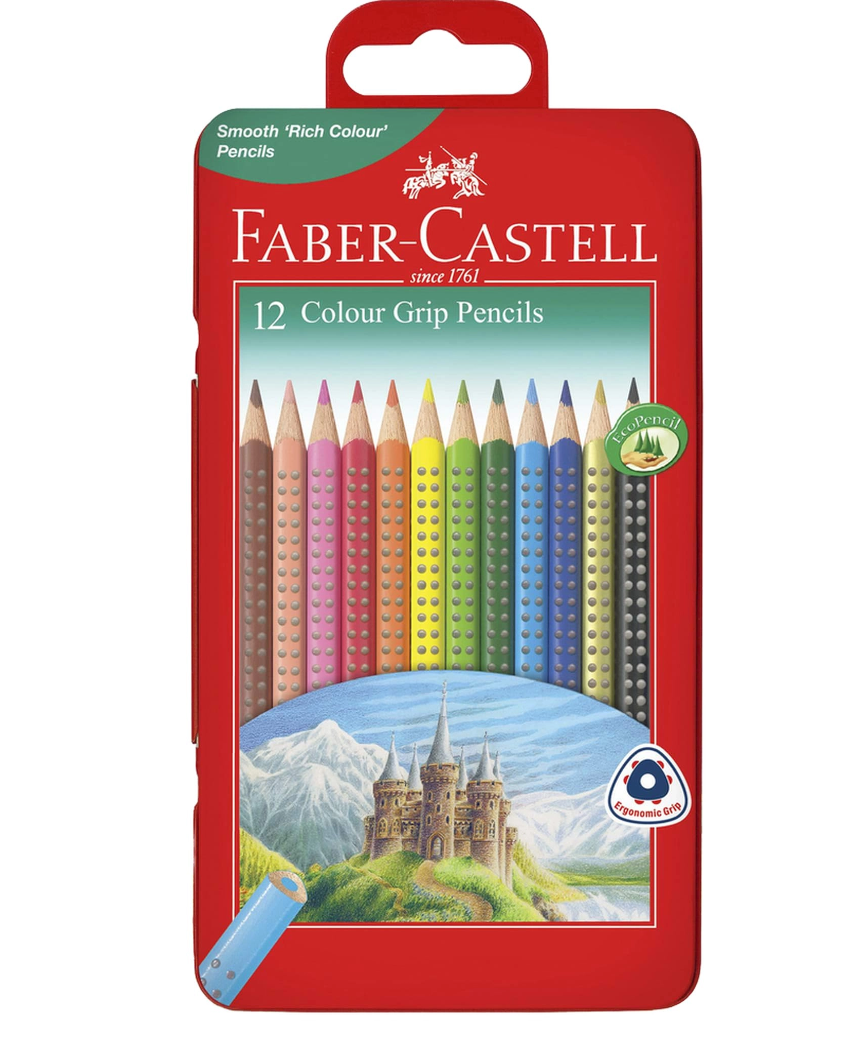 Faber-Castell Grip Coloured Pencils - 12 Pcs
