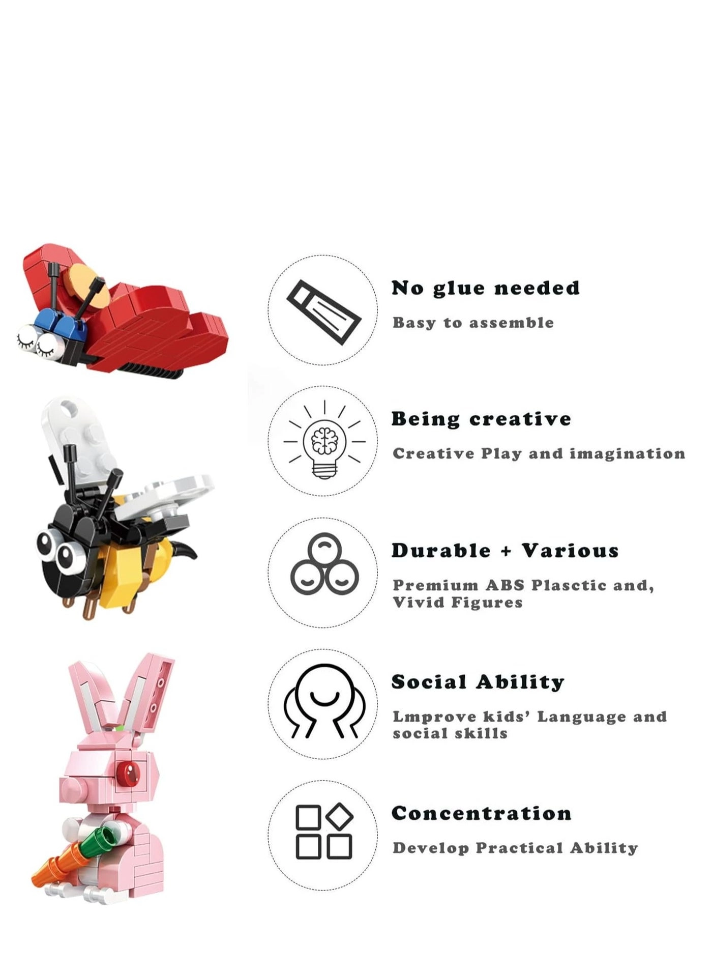 Building Blocks Set - Animals 505pcs