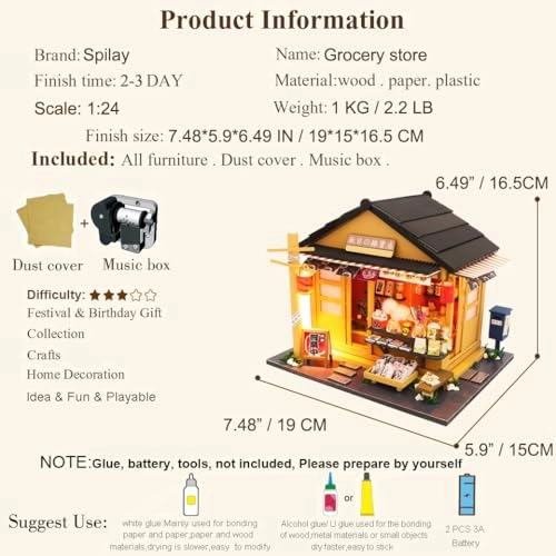 DIY Miniature Dollhouse Kit - 124 scale