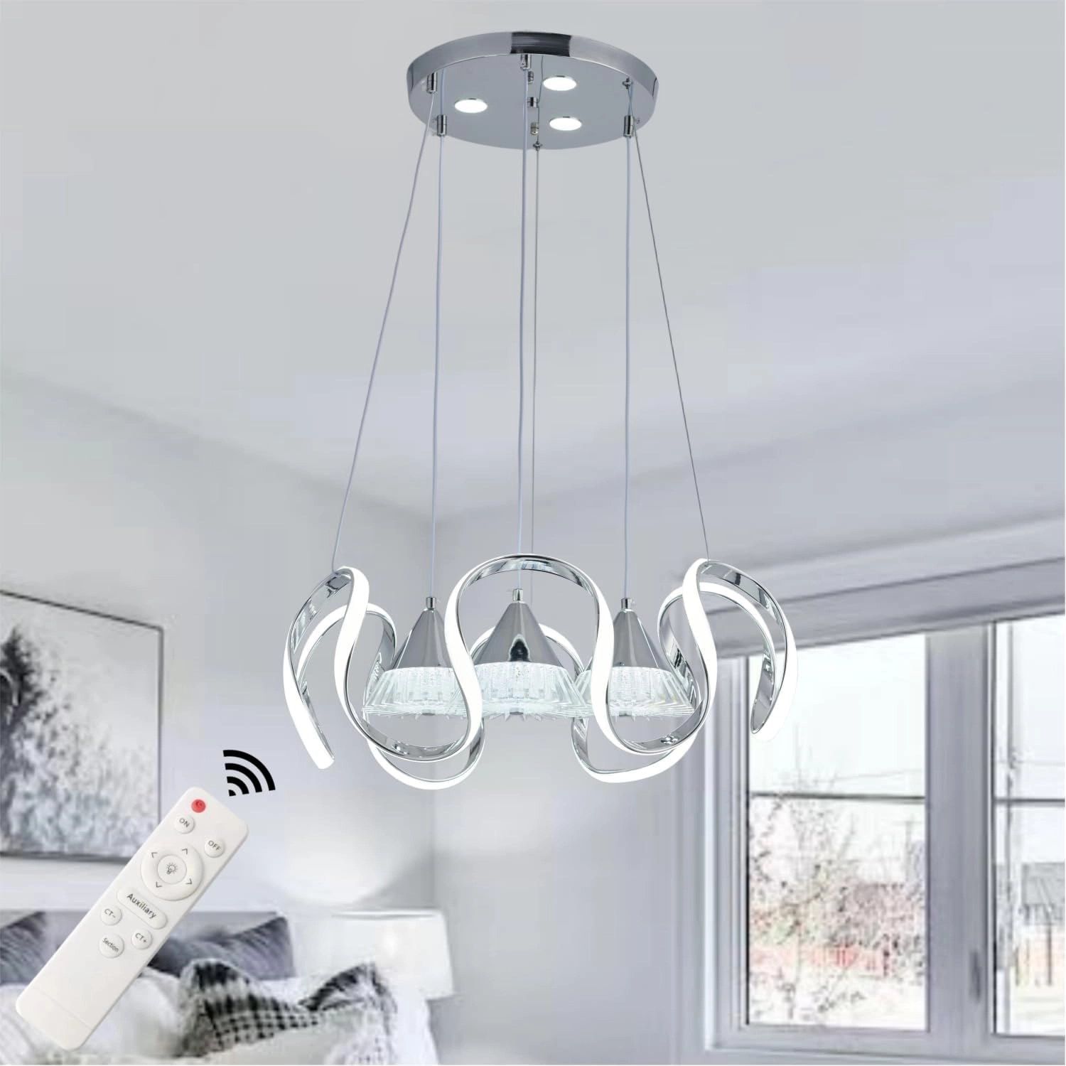 Dimmable LED Chandelier - 3000k to 6000k Dimmable