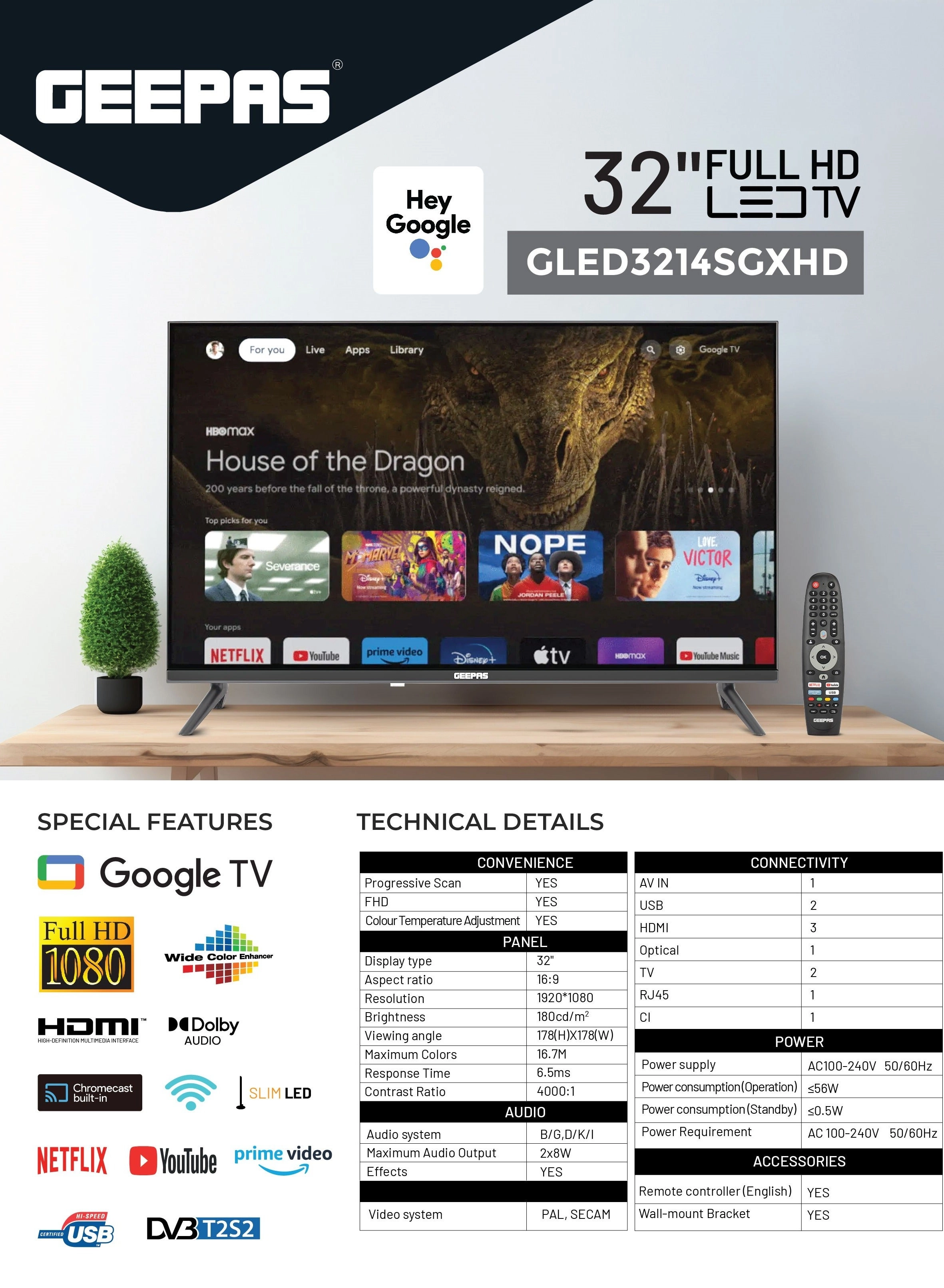 GLED3214SGXHD - 32 in