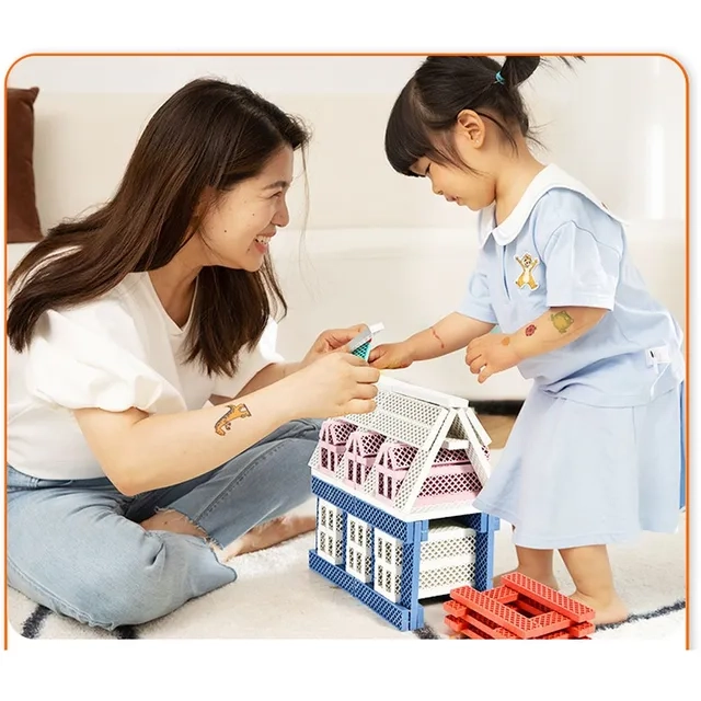 Wooden Blocks - Cool Color 100 pcs