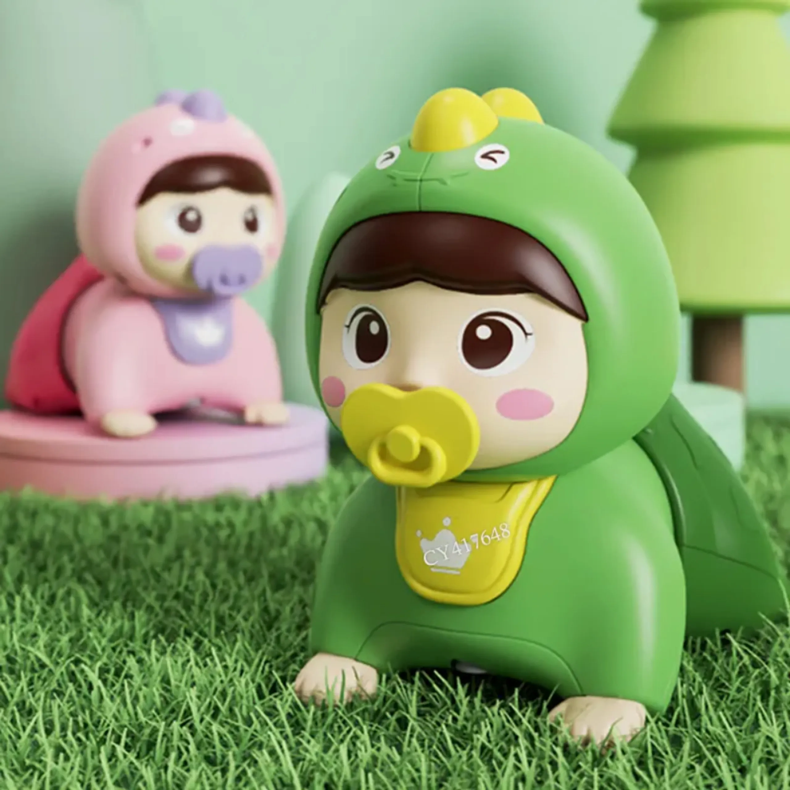 Huanger Dinosaur Crawling Doll - 3 months+