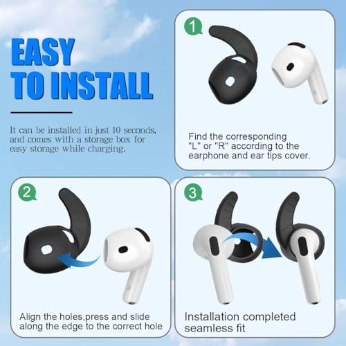 Ear Hooks for AirPods 4 - 5 Pairs Anti-Slip