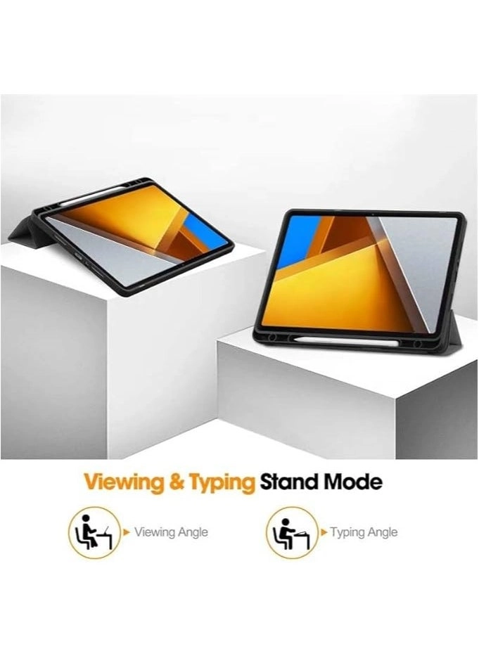 Tri-fold Stand Case with Auto Wake/Sleep for Poco Pad 12.1-inch (2024)