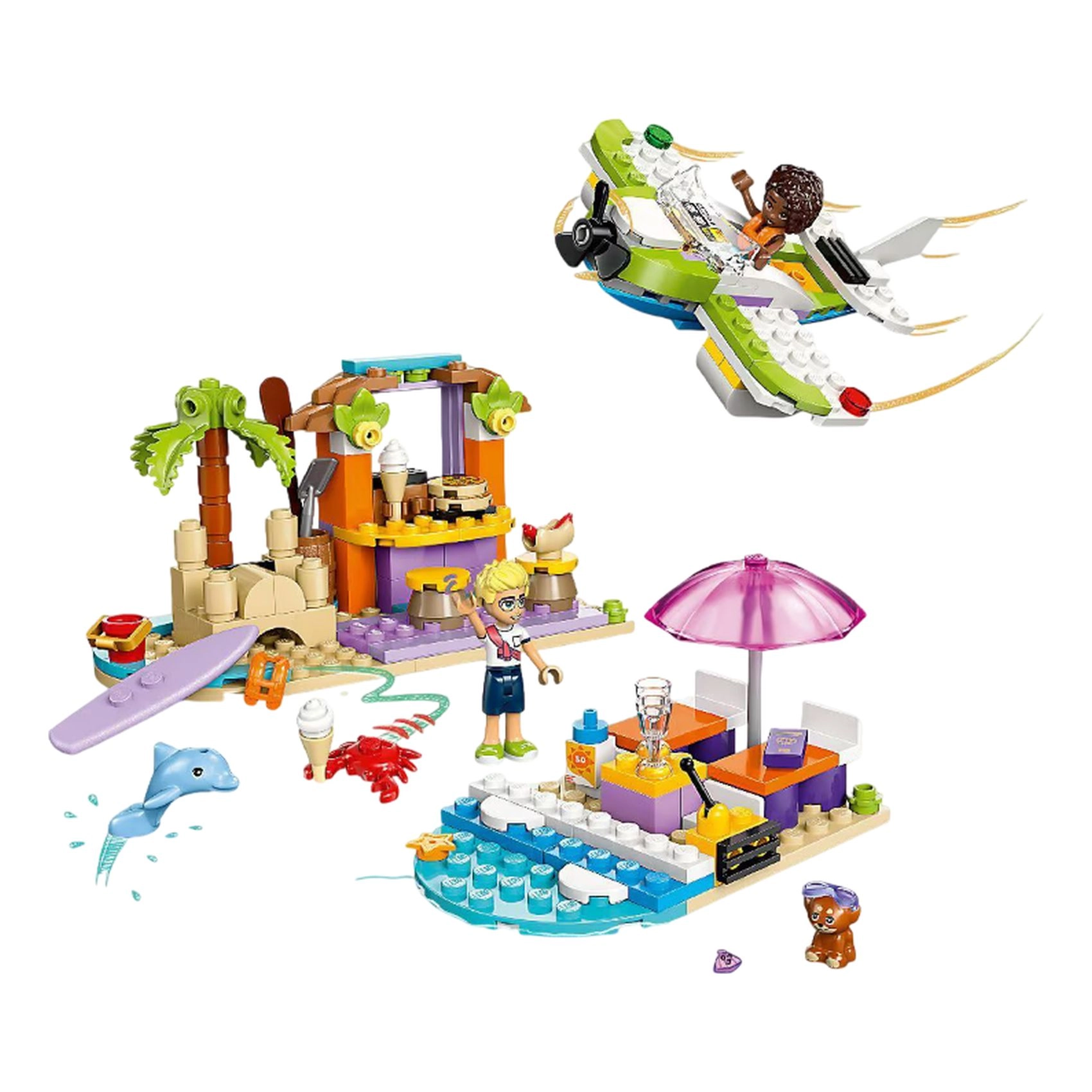 Friends Creative Beach and Travel Suitcase (42672) - 2-in-1 Seaplane Speedboat