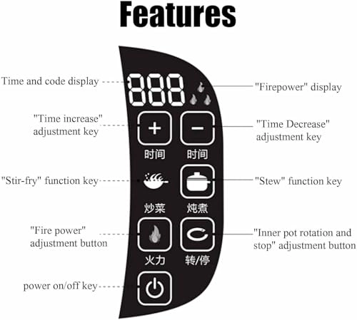 Automatic cooking machine - 6L 2000W