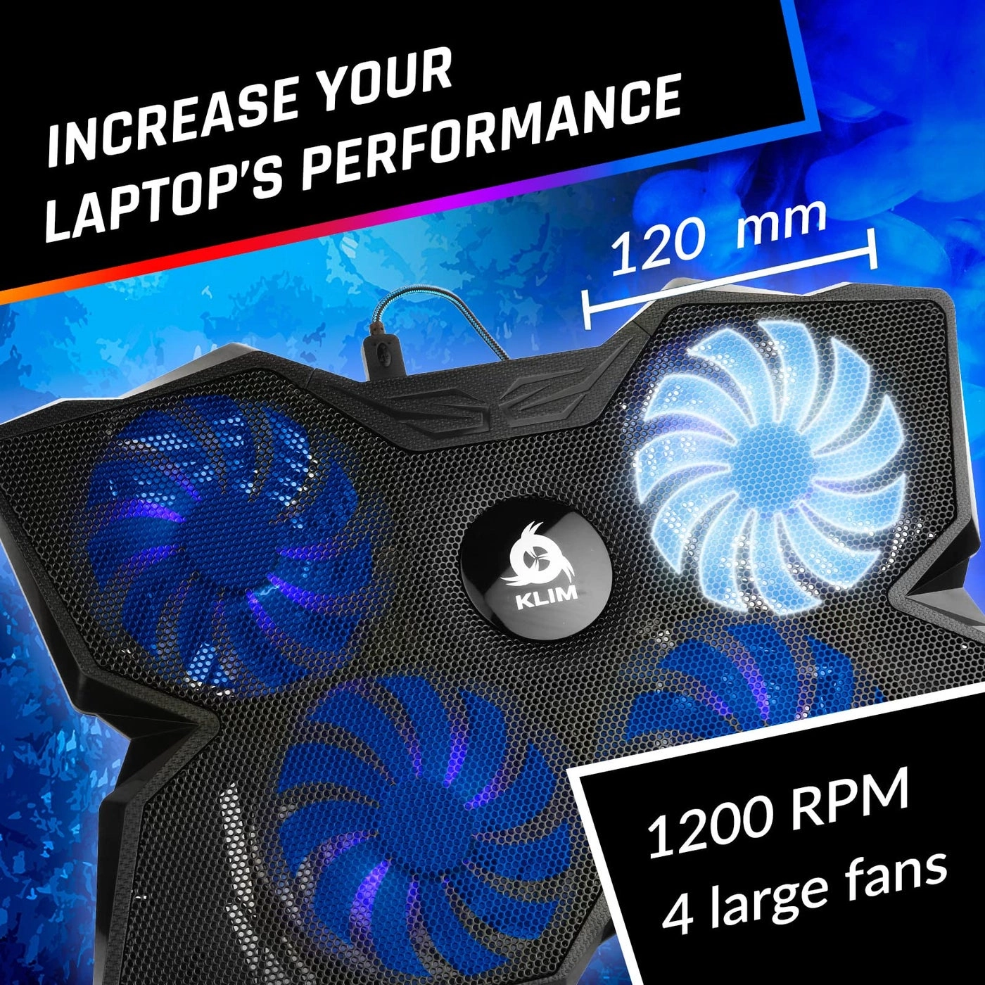 Wind Laptop Cooling Pad - 4 Cooling Fans