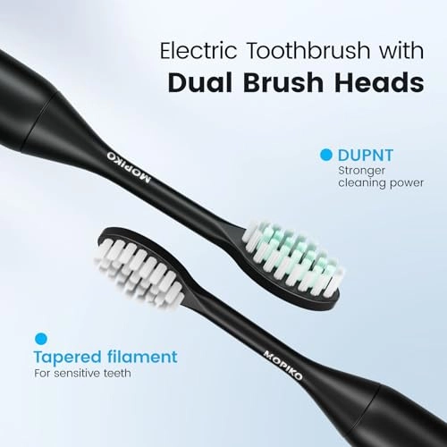 Travel Electric Toothbrush - with Case Sonic Battery Powered