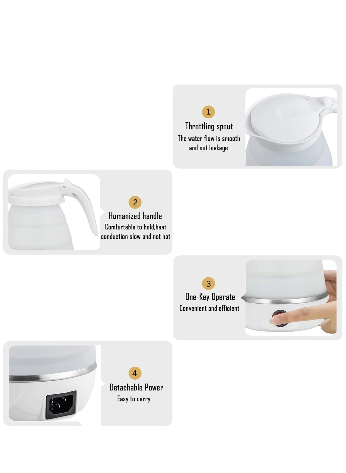 Foldable Electric Kettle - 1.2L