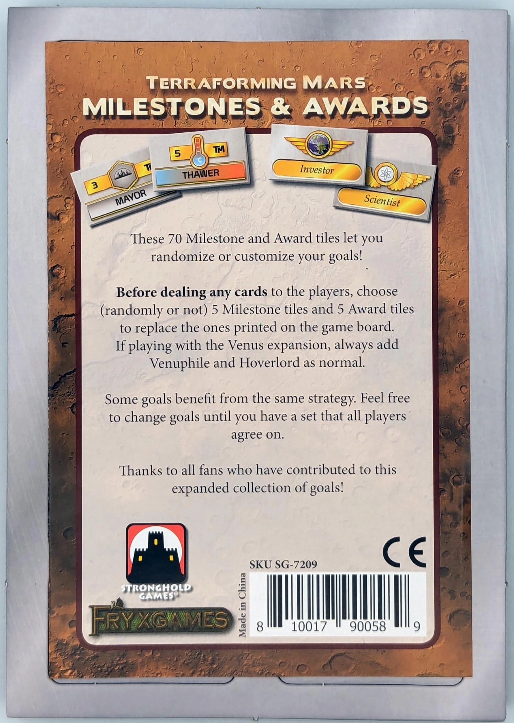 Terraforming Mars: Milestones & Awards
