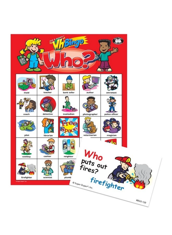 Ask & Answer® Wh Bingo Board Game - Comprehension Verbal Communication