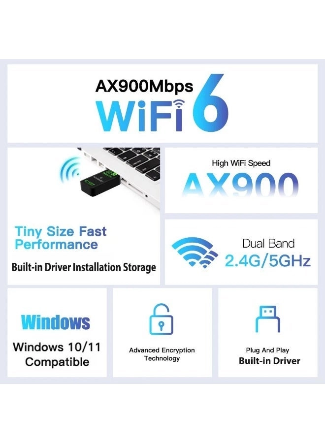 AX900 - Dual Band 2.4GHz 5GHz USB Type A Wireless