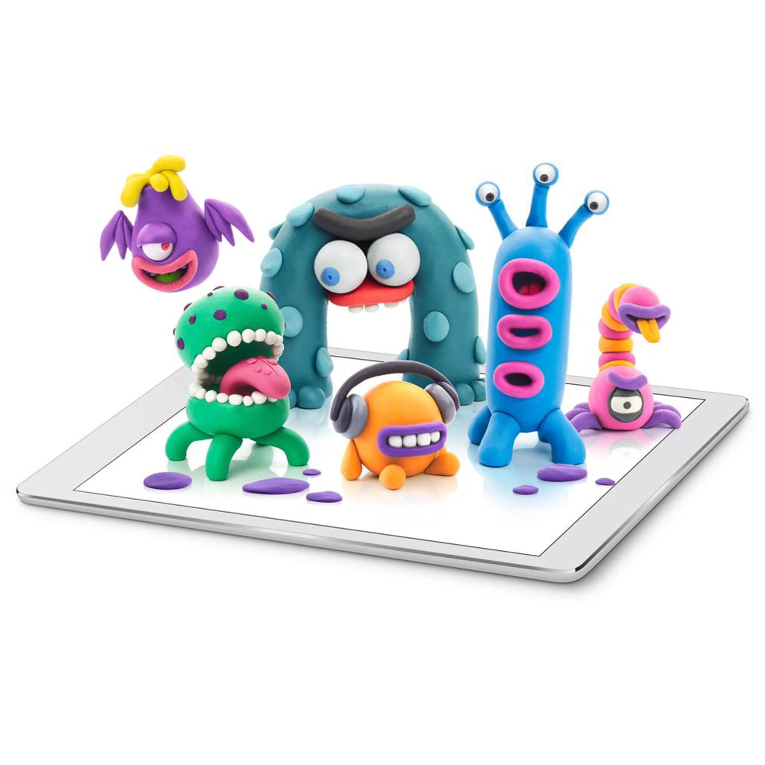 Aliens Modelling Air Dry Clay Kit - 850g 15 pcs.