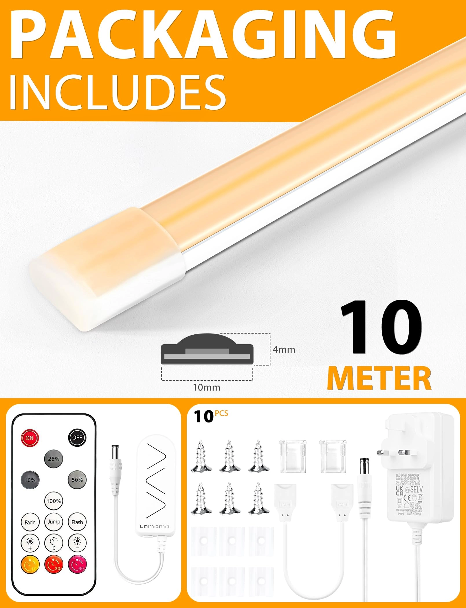 COB LED Strip Light - 10M