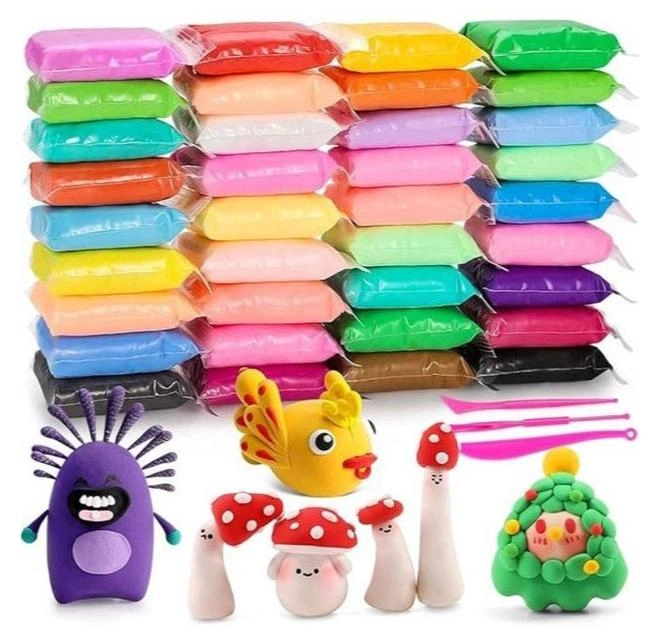 Generic Air Dry Foam Clay - Non-Sticky Hypoallergenic 48 pcs.